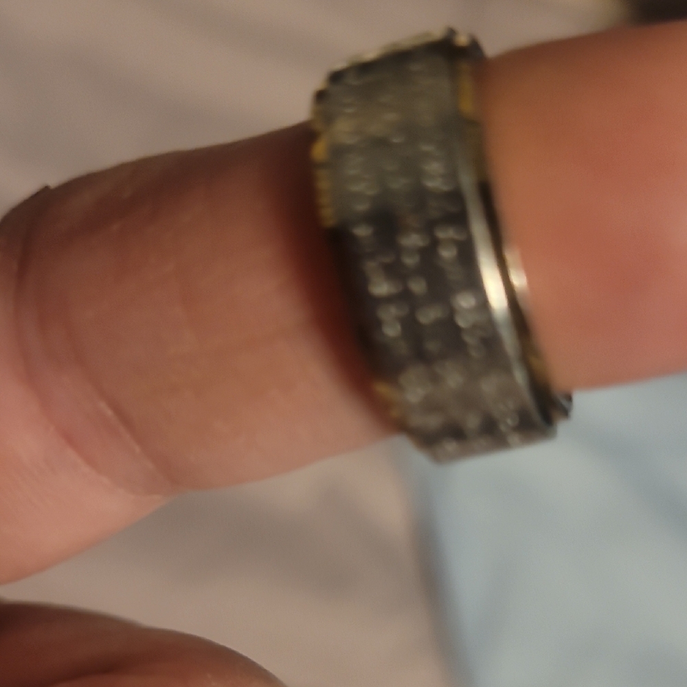 Silver and Gold Band Ring